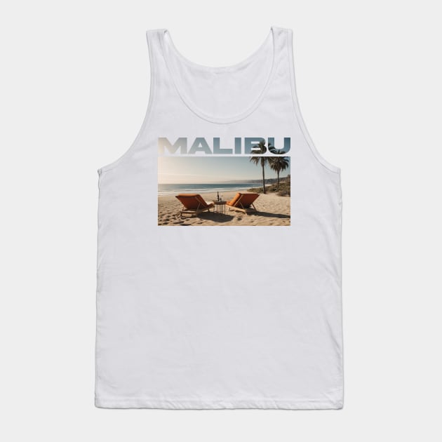 Malibu Beach Tank Top by imagifa